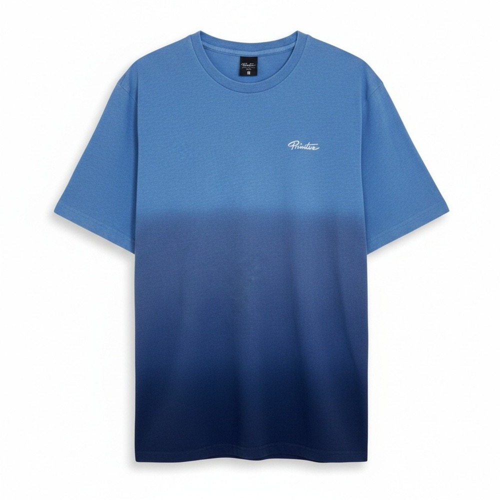 Primitive T-Shirt Ombre Dip Dye Blue Large